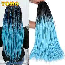 Black And Rainbow Box Braids Tomo 24inch Box Braids Crochet Braids 22strands Synthetic Ombre Rainbow Braiding Hair Pink Pre Lo Colored Box Braids Kanekalon Braiding Hair Box Braids Styling