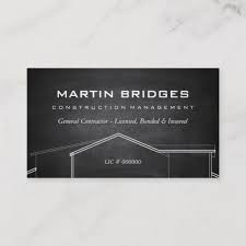Modern General Construction Chalk Business Cards Zazzle Com Construction Business Cards General Construction Cool Business Cards