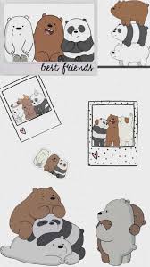  We Bare Bears Kartu Lucu Ilustrasi Karakter Kartun