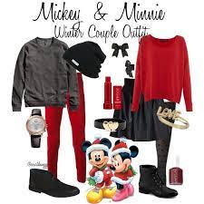Mickey And Minnie Winter Couple Outfit Too Far People Too Far Cute Disney Outfits Matching Couple Outfits Disney Outfits