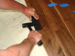 When i did ours, in toronto, ontario, i was required to use a 3.2mm acoustic foam with attached vapour barrier over the concrete. Installing Hardwood Flooring Over Concrete How Tos Diy