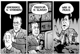 1984 War Is Peace Freedom Is Slavery Ignorance Is Strength Meaning Pin On Teaching