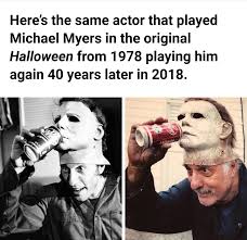 Having been one of the few men to ever reprise the role of michael myers, nick castle discusses his involvement in last year's halloween sequel. Nick Castle Playing Michael Myers In Halloween 1978 And 2018 Oldschoolcool