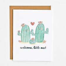 Cylindropuntia cactus is different from other cactus because it's spines has tons of barbs much like fishing hooks. Welcome Little One Cactus Baby Card Paper Source