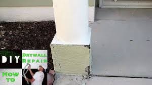 Contemporary coyote fence with stucco pillars. Wood Frame And Stucco Column Base Rebuild Youtube