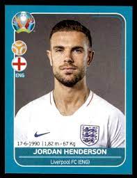 Panini Uefa Euro 2020 Preview Jordan Henderson England No Eng18 Cromos Futbol Equipo