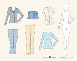 Simple clothing folds & creases with basic shapes. How To Draw Anime Clothes Animeoutline