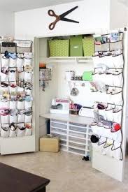 Gutting out and reorganizing my craft room closet.inspired by pinksofoxy's closet makeover for very small closets: 70 Ideas To Organize Your Craft Room In The Best Way Digsdigs