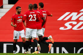 Mason greenwood of manchester united warms up during the premier league match between manchester man utd's marcus rashford is fouled by leicester's caglar soyuncu to give the home side a chance to open the scoring from the penalty spot. Premier League Manchester United Run Wild Over Bournemouth Jamie Vardy Stars In Leicester City S Win