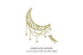Download Moon Swing Graphic By Biljanacvetanovic Creative Fabrica PSD Mockup Templates