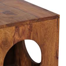 Chrom holz tisch 35x35 : Weran Beistelltisch Mumbai Massivholz Sheesham 35x35 Cm Cube Wohnzimmer Tisch Design Landhaus Stil Couchtisch Quadratisch
