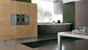 oak kitchen cabinets with warm wall colors