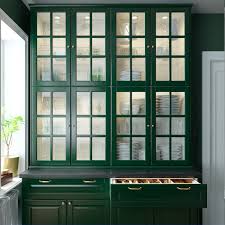 Kok Bodbyn Morkgron Serie I Traditionell Stil Gront Kok Kok Ikea Traditionell Inredning