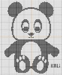 une petite grille panda le blog de kali animaux point croix dessin petit carreau couverture au crochet pixel coloriage moderne par molla mills