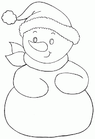 Muñeco De Nieve Para Colorear Facil