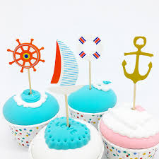 4.6 out of 5 stars. 24pcs Lot Sailing Boat And Anchor Design Cake Cupcake Toppers Cartoon Theme Party Supplies Kids Boy Birthday Party Decorations Decoration Design Party Decorationparty Designer Aliexpress