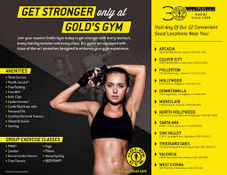 gold s gym brochure power up creations