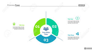 three options strategy process chart template design illustration