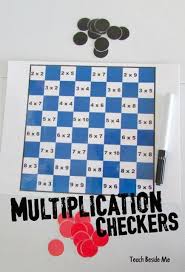 Free Checkers Printable Multiplication Games Math Facts Math Multiplication Math Board Games