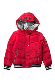 Dkny Rib Bottom Puffer Jacket Big Girls Hautelook