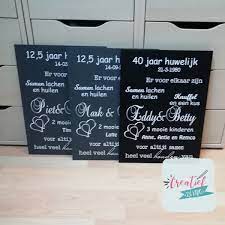 Tekstbord Jaar Getrouwd Creatief En Kado Kado Traktatie Shop