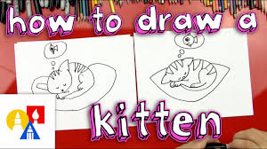This tutorial shows how to draw a perfect circle freehand.for long tutorials subscribe to patreon. How To Draw A Kitten For Young Artists Youtube