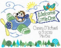 Maybe you would like to learn more about one of these? Little Pilot Birth Record Cross Stitch Pattern By Imaginating Anabella S