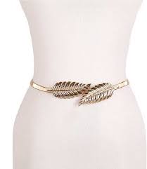 Glossy gold colour elastic waist belt frill shape vintage fashion trend (s610). Vritraz Women Casual Gold Metal Belt Gold Price In India Flipkart Com