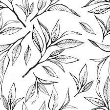 Tea Leaves Seamless Pattern Royalty Free Abstract Stock Vector Leaves Sketch Tea Leaves Illustration Tea Leaves Tattoo