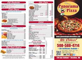 Includes the menu, user reviews, photos. Panorama Pizza Menu In Brockton Massachusetts Usa