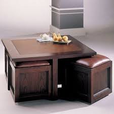 A temporary stand for a laptop, a place where you can place a stack of magazines and most convenient quick and easy way to organize a small meal or a beer party in a small area. Coffee Table With Stools Underneath Ideas On Foter