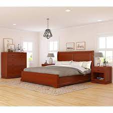 Duanesburg 4 Piece California King Size Bedroom Set In 2021 Bedroom Bed Design Solid Wood Platform Bed Headboard Styles