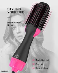 Cepillo de aire caliente tipo Blower de 1000W, estiliza y aporta volumen,  alisa y riza el cabello de una pasada. 😍✨ Cepillo Blower: 💲 1X4.99🆕🆕 3X  $ 12.00 BENEFICIOS: - Fácil desenredador