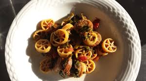 Csa Pasta Primavera 1lb Italian Sausage Olive Oil For Pan Small Bunch Carrots Garlic Scapes Kale Swiss Chard An Sauteed Greens Cooking Recipes Canned Chicken