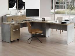 Desk with drawers, farmhouse l shaped desk, executive desk, wood desk. Modloft Broome Latte Walnut Right Facing L Shaped Desk With File Cabinet Moldewa711rset