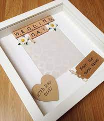 Wedding Gift Personalised Photo Frame Just Married Scrabble Etsy Wedding Frame Gift Handmade Wedding Gifts Scrabble Frame
