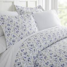 Blossoms Patterned Performance Light Blue Queen 3 Piece Duvet Cover Set Duvet Cover Sets Duvet Cover Pattern Duvet Covers