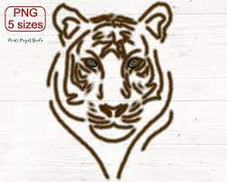 Tiger Head Png Animal Graphics Jungle Animals Png Brown Etsy In 2021 Tiger Face Safari Animal Prints Nursery Jungle Animals