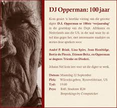 Studie verskyn oor die taal en poesie van die twede. Versindaba Dood Van Opperman