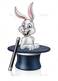 Rabbit Magic Hat Wand Magic Hat Rabbit In A Hat Animal Vector