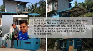Meskipun bangunan rumah ini didirikan di atas lahan sempit. Tak Sanggup Beli Rumah Dengan Beban Hutang 30 Tahun Lelaki Ini Tekad Bina Rumah Kontena Sendiri