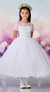First Communion Dresses Joan Calabrese Mon Cheri White Ball Gown Dresses For Girls Girls First Communion Dresses Girls Communion Dresses Flower Girl Dresses