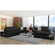 Black, leather sectional sofas : Black Living Room Sofa Sectional Couch Leather Sofa Set Buy Cheap In An Online Store With Delivery Price Comparison Specifications Photos And Customer Reviews