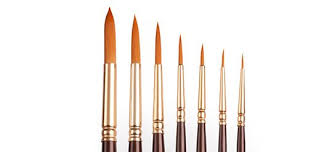 The round, size 2 brush profile is highlighted by a pointed tip that is ideal for adding fine details to your artwork. Camlin Synthetic Gold Hair Flat Brushes Kokuyocamlin