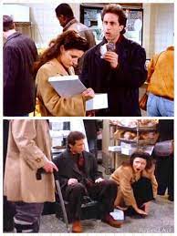 If you want to read a famous short quote, here are some at their laconic best. The Dinner Party Elaine Okay We Got The Cake Now Jerry Uh I Don T Feel So Good I Feel Black And White Cookies Black And White Cookie Recipe Seinfeld