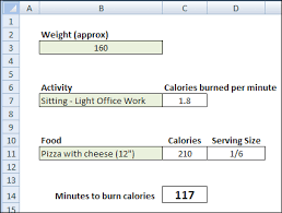 excel calorie burning calculator contextures blog