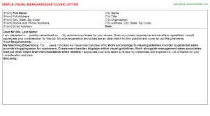 How to add enthusiasm to your cover letter. Visual Merchandiser Cover Letter
