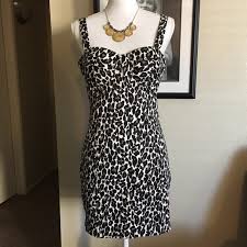 Charlotte Russe Leopard Print Bustier Style Dress