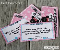 Printable games are those that can be discovered online for kids to answer or create worksheets with without the cost of using a copier machine. Free Printable Disney Guess Who Said It Trivia Game Vol 2 The Technomad Family