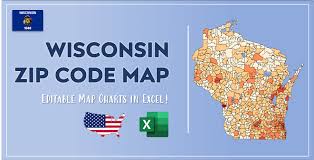 This page shows a map with an overlay of zip codes for the united states of america. Wisconsin Zip Code Map And Population List In Excel